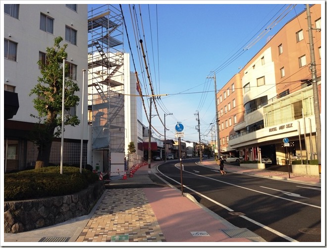 JR飯田駅からシルクホテルへ移動中