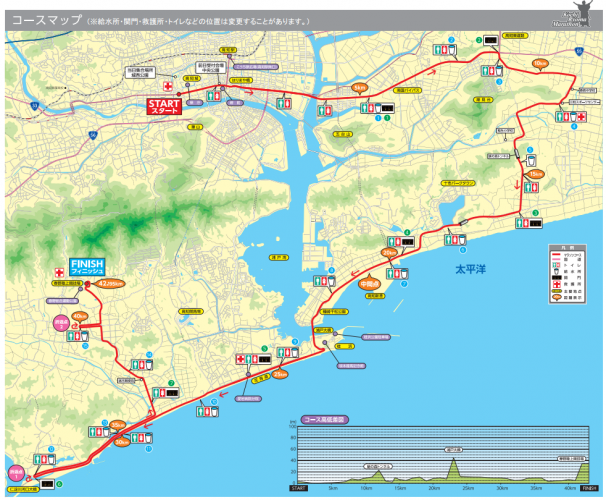 【変更前】高知龍馬マラソン2014 マラソンコース
