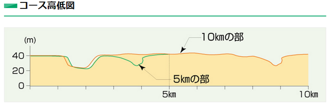 富里スイカロードレース コース高低図