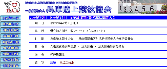 兵庫県郡市区対抗駅伝 画像