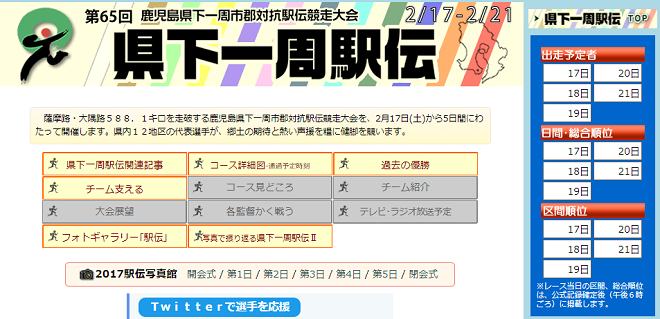 鹿児島県下一周市郡対抗駅伝2018画像