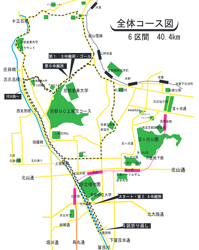 京都学生駅伝2016 コースマップ