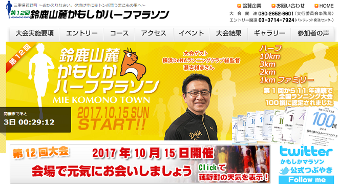 鈴鹿山麓かもしかハーフマラソン2017画像