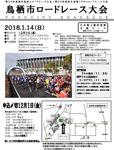 鳥栖市ロードレース2018画像