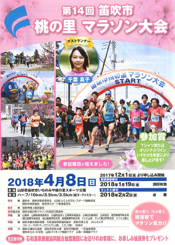 笛吹市桃の里マラソン2018画像