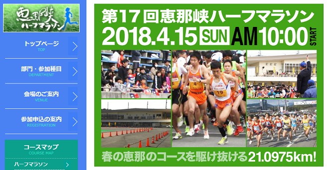 恵那峡ハーフマラソン2018画像