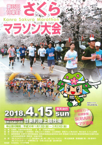 甘楽町さくらマラソン2018画像