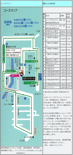 つわのSL健康マラソン2019コースマップ