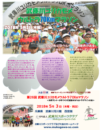 武庫川ユリカモメウルトラ70kmマラソン2018画像