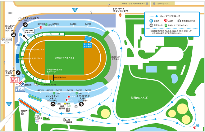 トマト銀行6時間リレーマラソン岡山2018コースマップ