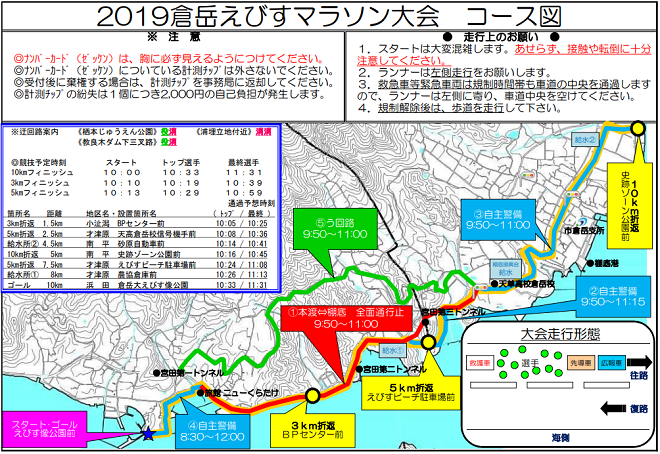 倉岳えびすマラソン2019コースマップ