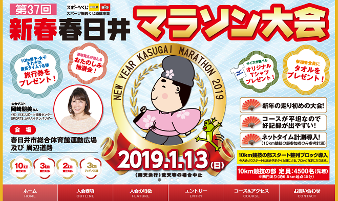 新春春日井マラソン2019画像