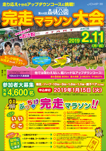 森林公園完走マラソン2019画像