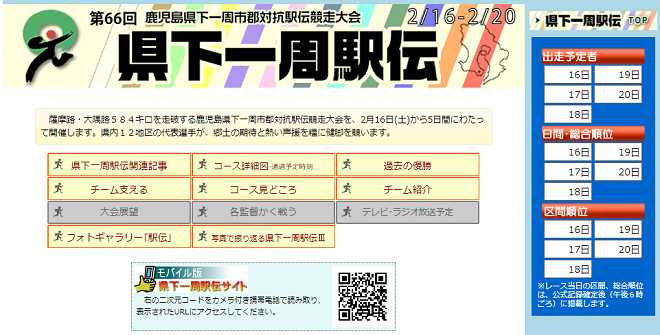 鹿児島県下一周駅伝2019画像