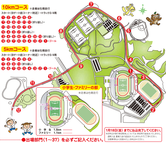 みっきぃふれあいマラソン2019コースマップ