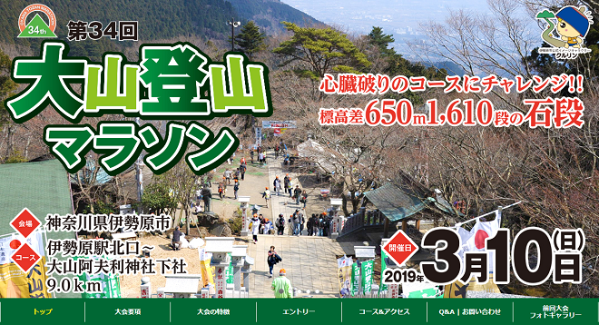 大山登山マラソン大会2019画像