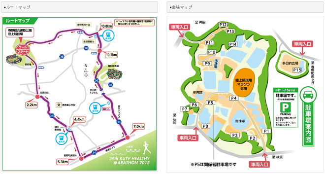 テレビ高知健康マラソン大会2019コースマップ