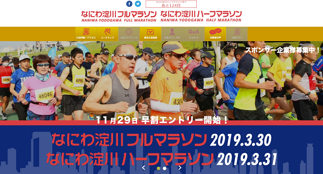 なにわ淀川ハーフマラソン2019画像