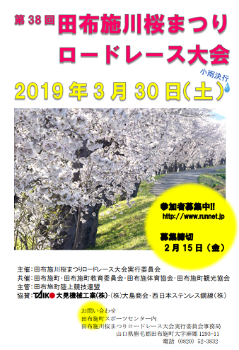 田布施川桜まつりロードレース2019画像