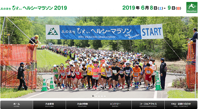 丘のまちびえいヘルシーマラソン2019画像