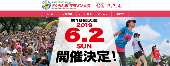 果樹王国ひがしねさくらんぼマラソン大会2019画像