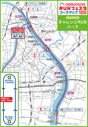 かつしかふれあいRUNフェスタ2020コースマップ