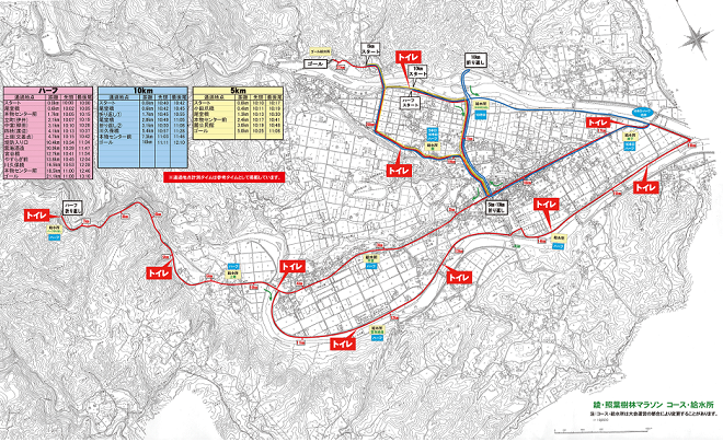 綾・照葉樹林マラソン2019コースマップ