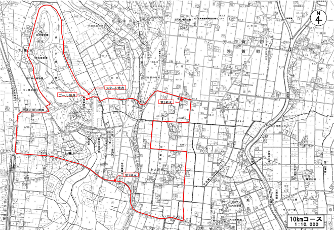 真岡井頭マラソン2019コースマップ