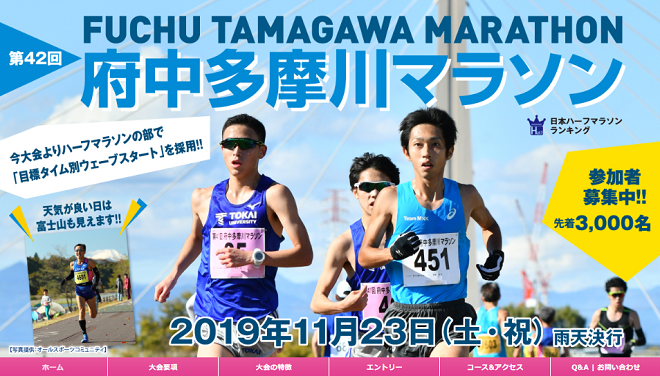 府中多摩川マラソン2019画像