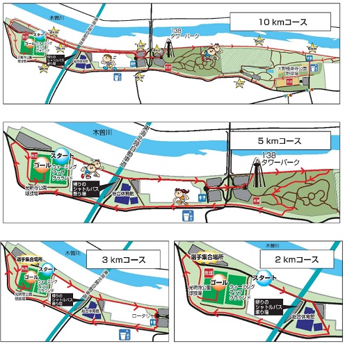 いちのみやタワーパークマラソン2020コースマップ