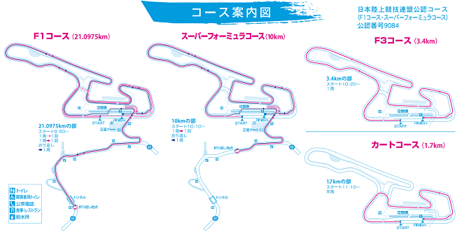 美作市F1ロードマラソン in 岡山国際サーキット2019コースマップ