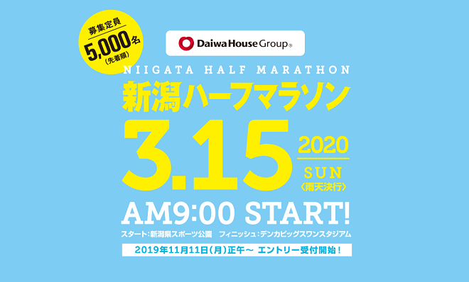 新潟ハーフマラソン2020画像