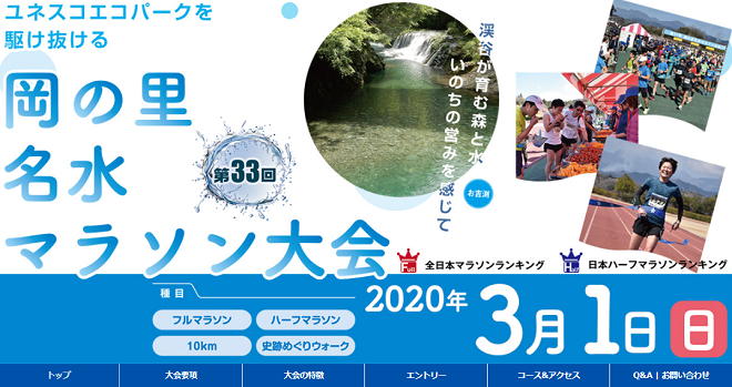 岡の里名水マラソン2020画像