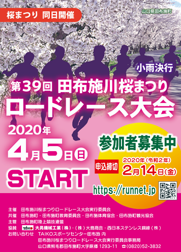 田布施川桜まつりロードレース2020画像