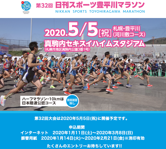 日刊スポーツ豊平川マラソン2020画像